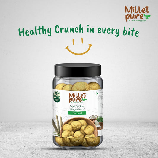 Bajra Cookies with Goodness of Coconut (340 Grams)