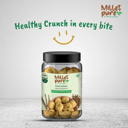 Bajra Cookies with Goodness of Ajwain (340 Grams)