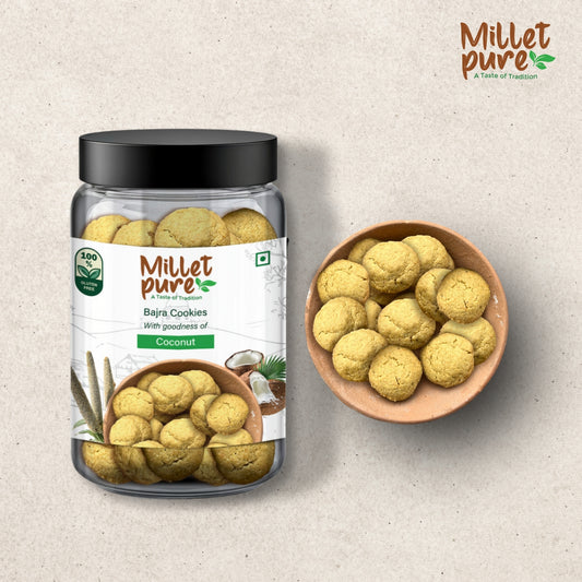 Bajra Cookies with Goodness of Coconut (340 Grams)